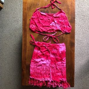 Beach cover sarong set